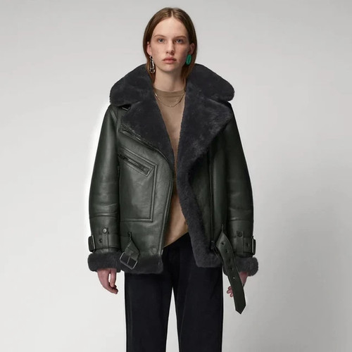 Giacca biker aviatore - , pelle