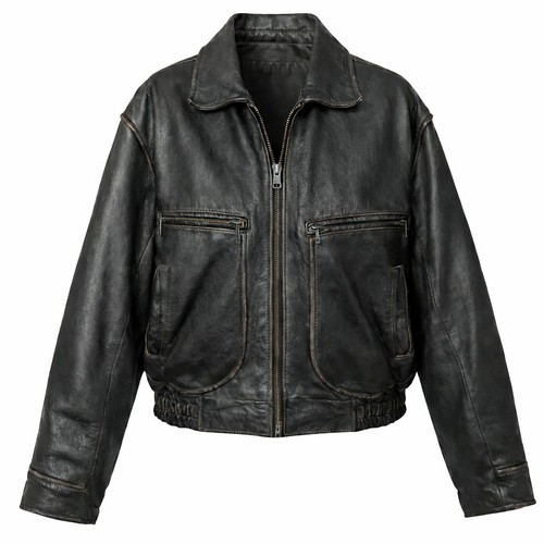 Giubbotto bomber pelle marrone